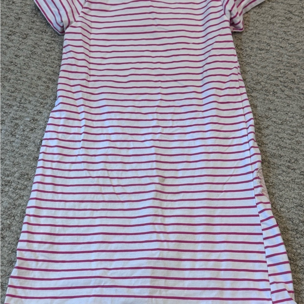 ☃️Striped Pink Flamingo T-Shirt Dress - Picture 5 of 7